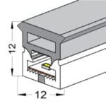 بروفايل إضاءة ليد سيليكوني مرن صفا
