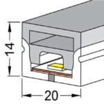 بروفايل إضاءة ليد سيليكوني مرن صفا