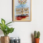 لوحة مبني تاريخي في اسكندرية تم هدمه ٣٠ × ٤٠ سم