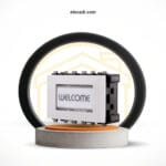 زر جرس بلوحة مضاءة فلات ساس