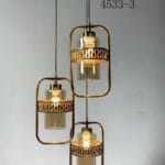 دلايه ثلاثي كريتال ذهبي مستورد