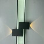 ابليك ليد حائطي معدن مستورد 3 اضاءة وورم ابيض كول