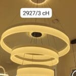 نجفة ليد 3 طوق دهبي 3اضاءة بالريموت مستورده