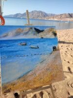 ⁦لوحة شواطئ دهب ١٠٠ × ١٠٠ سم⁩ - الصورة ⁦2⁩