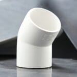 كوع 45° - وصلات صرف أبيض بنظام المم - الأمل الشريف