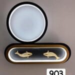 ابليك ليد مودرن مستورد اسود * ذهبي 3 اضاءات