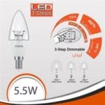 لمبة كاندل كريستال سمارت 3 مستويات فينوس