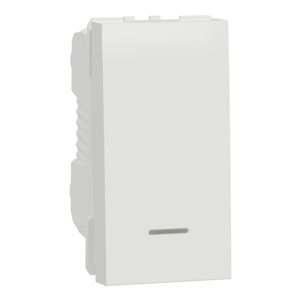 مفتاح زر ضغط، جديد Unica، 10A، وحدة واحدة، أبيض شنايدر