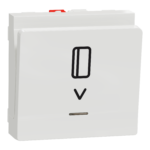 مفتاح بطاقة، نيو يونيكا، أحادي القطب ثنائي الاتجاه، 10 أمبير، وحدتان، أطراف بدون براغي، غير معالج، IP4X، أبيض شنايدر