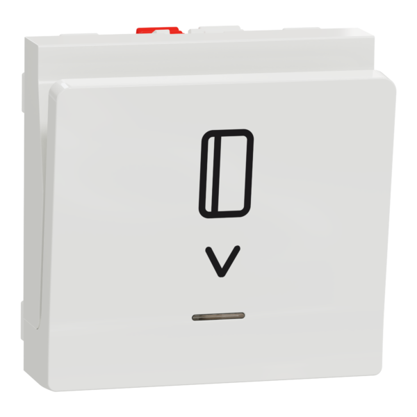 مفتاح بطاقة، نيو يونيكا، أحادي القطب ثنائي الاتجاه، 10 أمبير، وحدتان، أطراف بدون براغي، غير معالج، IP4X، أبيض شنايدر