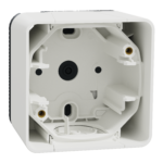 Mureva Styl - علبة مثبت على السطح - مجموعة واحدة - أبيض شنايدر