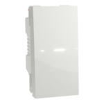 مفتاح، جديد Unica، + لا يوجد زر ضغط، 10 أمبير، وحدة واحدة، أطراف بدون براغي، غير معالجة، IP4X، أبيض شنايدر