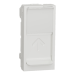 لوحة مركزية، نيو يونيكا، 1 × RJ45، SOne، 1 متر، مستقيم، مصراع، أبيض شنايدر