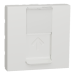 لوحة مركزية، نيو يونيكا، لـ RJ45، كيستون/سيستيماكس، وحدتان، أبيض شنايدر