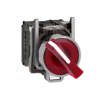 مفتاح اختيار مضاء، Harmony XB4، معدن، ألوان مختلفة، 22 مم، LED عالمي، وضعان، 1NO + 1NC، 24 فولت تيار متردد مستمر شنايدر