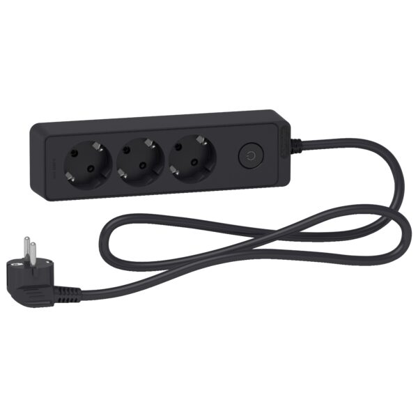 مشترك 3 فتحات رمادي شوكو شنايدر ١.٥ متر