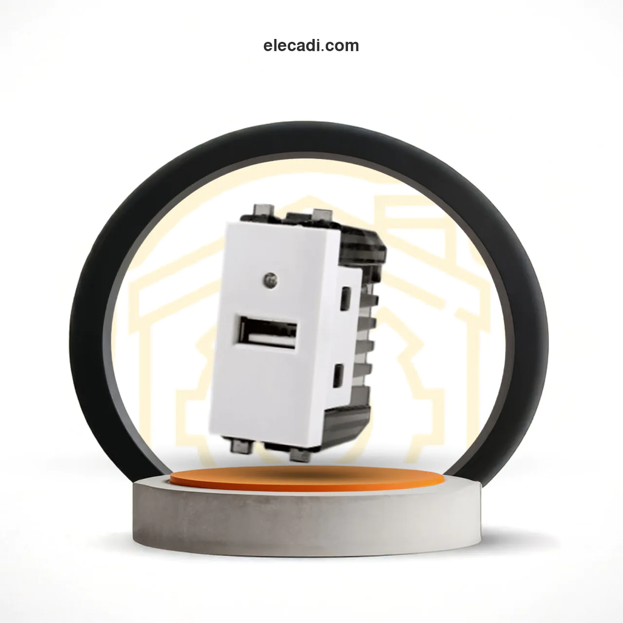 ⁦سوكيت شاحن USB احادى بلمبة بيان فلات ساس⁩ - الصورة ⁦1⁩