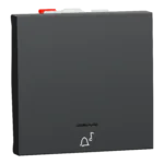 زر ضغط، جديد Unica، + لا يوجد زر ضغط، 10 أمبير، وحدتان، أطراف بدون براغي، مطلي، IP4X، أنثراسايت شنايدر