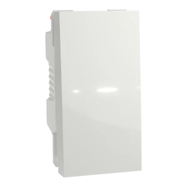 مفتاح، جديد Unica، + لا يوجد زر ضغط، 10 أمبير، وحدة واحدة، أطراف بدون براغي، غير معالجة، IP4X، أبيض شنايدر