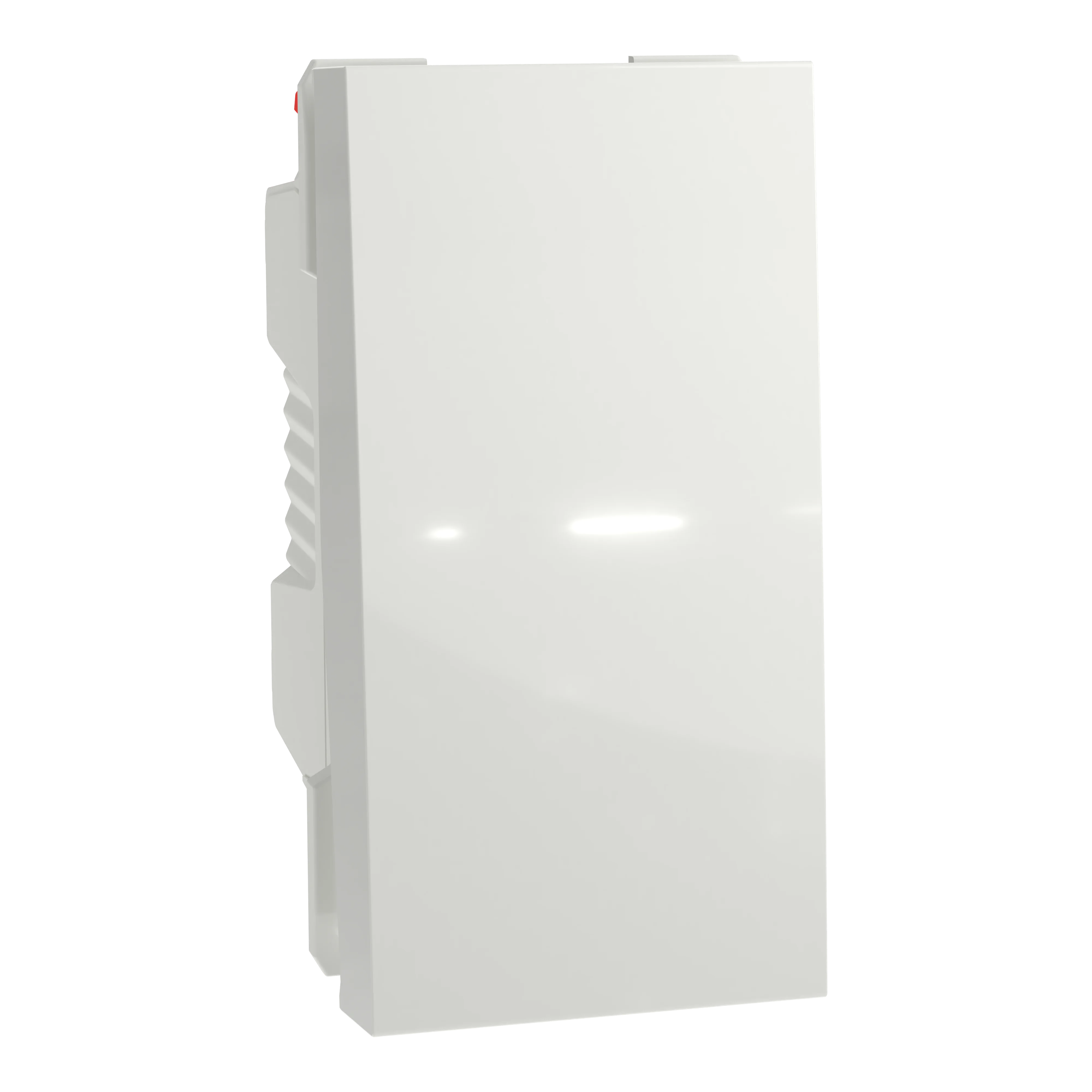 ⁦مفتاح، جديد Unica، + لا يوجد زر ضغط، 10 أمبير، وحدة واحدة، أطراف بدون براغي، غير معالجة، IP4X، أبيض شنايدر⁩ - الصورة ⁦1⁩